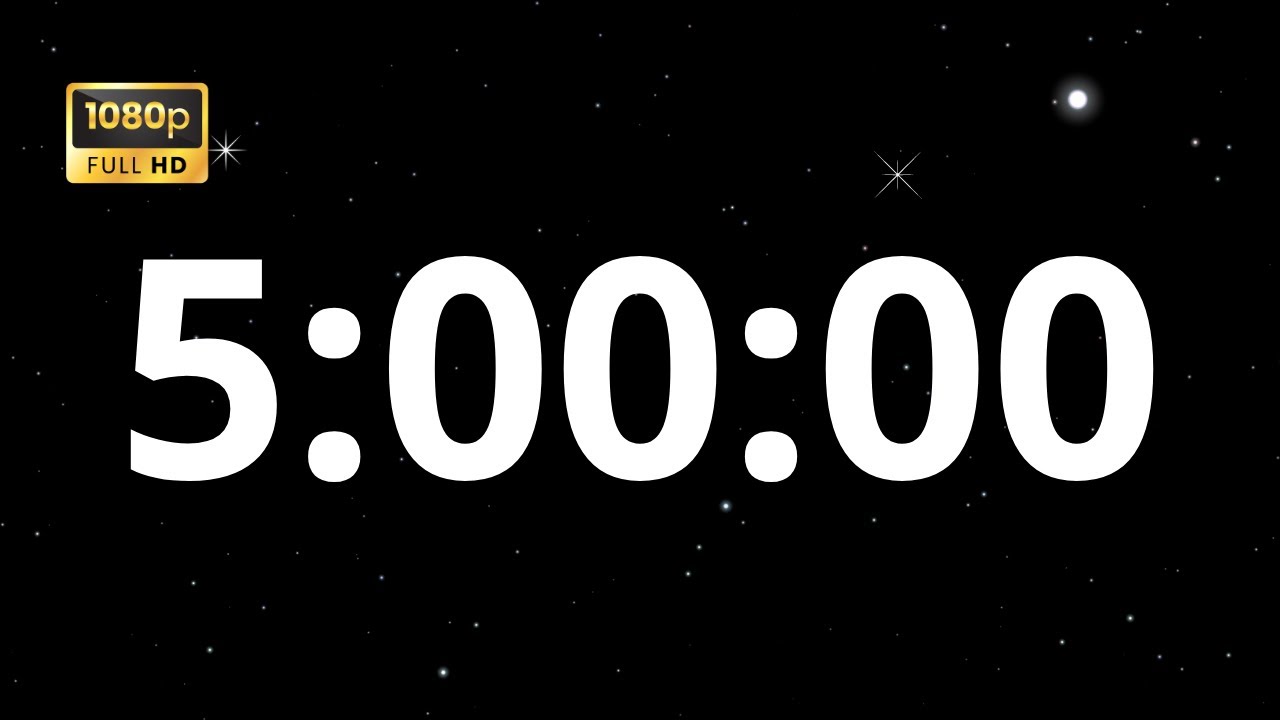 Minuteur 5h00 | Compte à Rebours Visuel et Sonore pour Sessions Longues ...