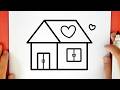 Cómo dibujar una CASA KAWAII