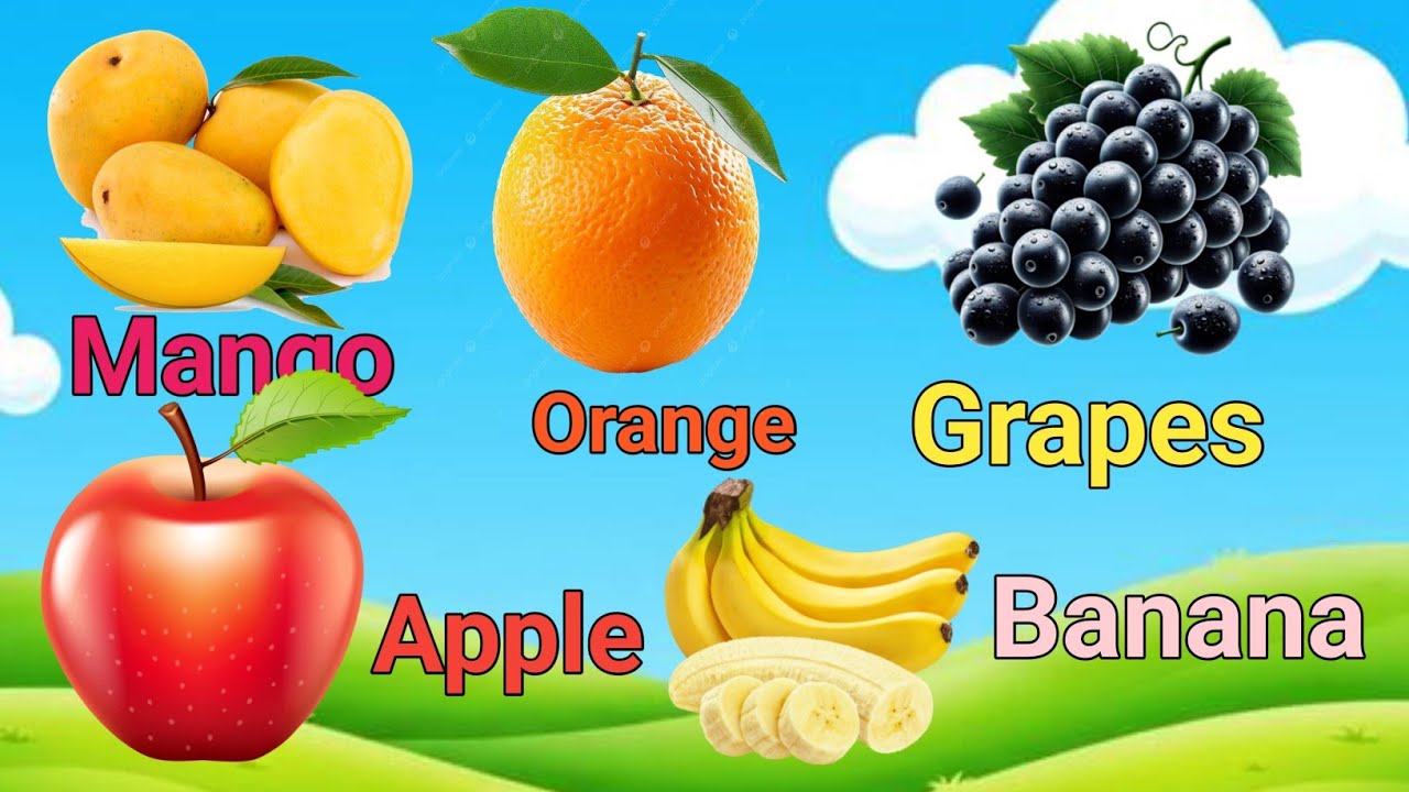 Fruits name // phalo ke naam 20 fruits name kidssong phonics song फलों के नाम english