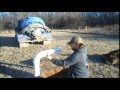Installing an effluent outlet downturn baffle (filter) in a septic tank