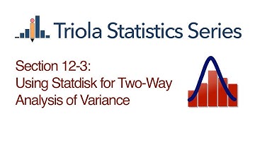 Statdisk Section 12-3: Using Statdisk for Two-Way Analysis of Variance