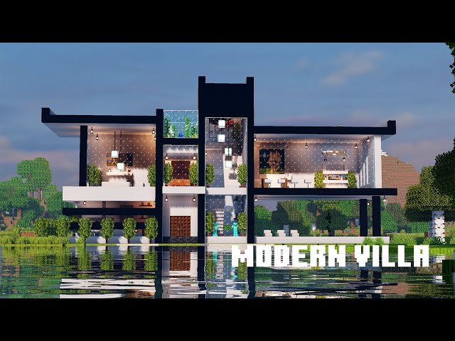 A real architect's building houses in Minecraft tutorial / Modern Concrete  House #149 