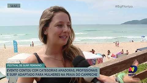 Festival de surfe feminino movimentou praia de Florianópolis no fim de semana