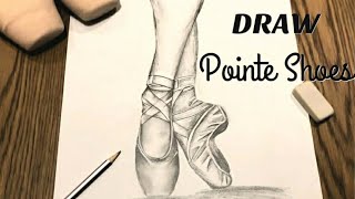 How To Draw Ballet Shoes Step By Step - Quick Drawing