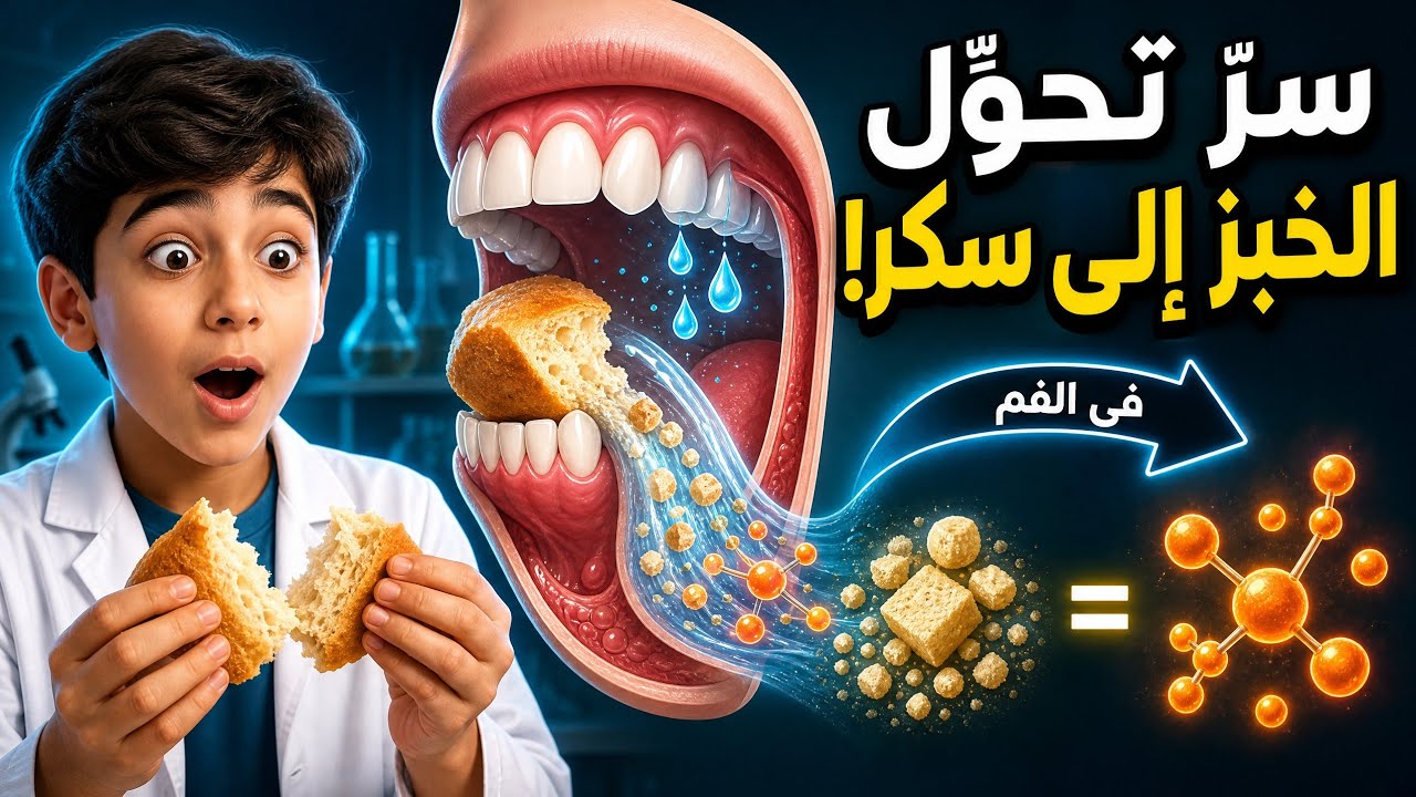 كيف يبدأ الهضم في الفم ؟ تجربة الخبز و اللعاب 
