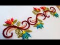 Hand embroidery designs. border line tutorial by nakshi katha.