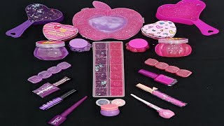 Pink vs Purple! slime Coloring with Makeup! makeup Slime! Lipstick Slime!#asmr#slime #@momislimefun