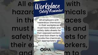 Chemical Hazard | Workplace Safety Reminder - OSHAOutreachCourses | #hazard #hazardousmaterials Chemical Hazard | Workplace Safety Reminder - OSHAOutreachCourses | #hazard #hazardousmaterials