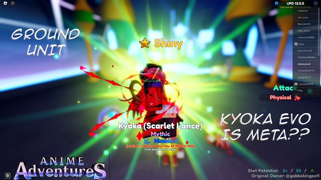 *NEW* MAX LEVEL EVO SHINY KYOKA SCARLET LANCE IS META? [ UPDATE 13.5