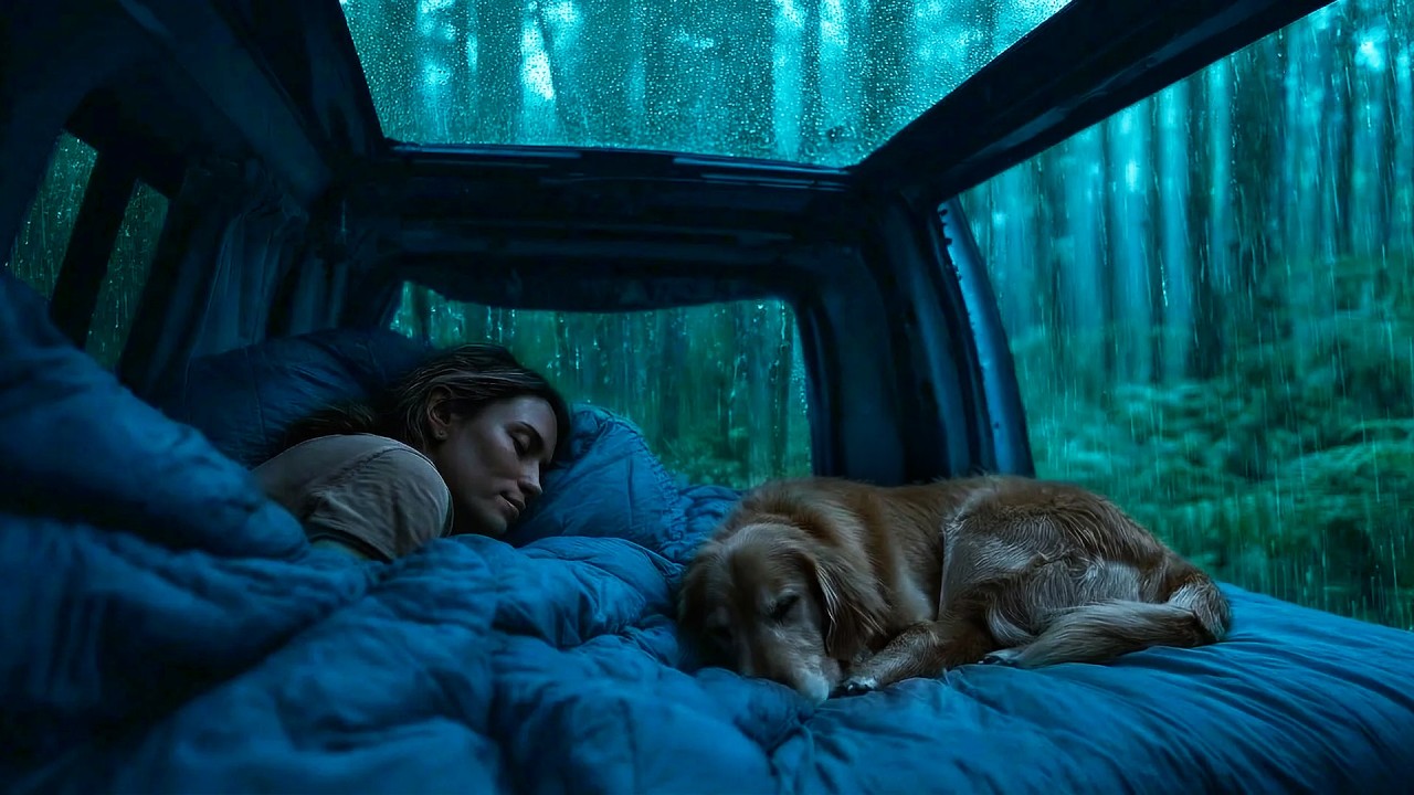 Heavy Rain & Thunder on Cozy Car ⛈️ Relaxing Rain Sounds for Deep Sleep ...