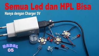 Turning on the Led and HPL with a 5V Charger Calculating the value of the resistor