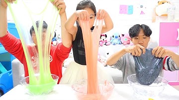 Boram membuat slime warna besar