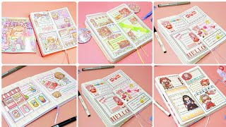 stickers journaling 💕cute kawaii sticker🌈 Immersive ASMR bullet journal | Compilation