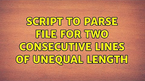 Unix & Linux: script to parse file for two consecutive lines of unequal length (3 Solutions!!)