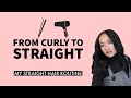 How I straighten my hair | Curly to Straight Silk Press