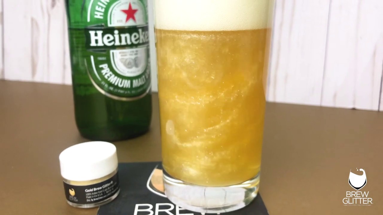 Glittery Gold Heineken Beer | Brew Glitter®