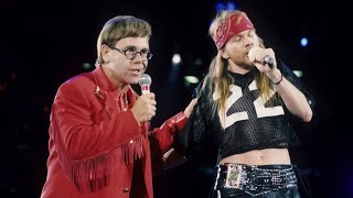 Axl Rose And Elton John At The Freddie Mercury Tribute Concert