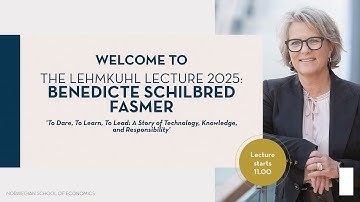 Lehmkuhl Lecture 2025: Benedicte Schilbred Fasmer