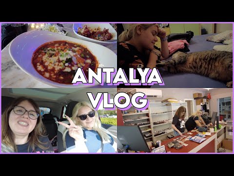 1 SAATLİK ANTALYA VLOGU - AİLEMLE ÇALIŞMAK, ANNEMLE KORE YEMEĞİ YEDİK,  TÜM GÜN YEMEK HAZIRLADIM!