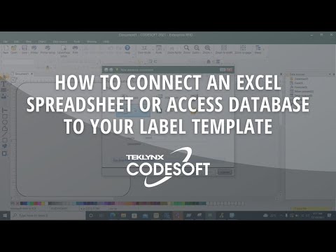 How to Connect an Excel Spreadsheet or Access Database to your CODESOFT Label Template