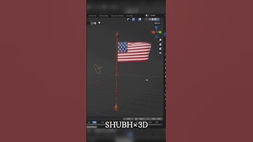 How to make realistic flag animation in blender for beginners #shorts