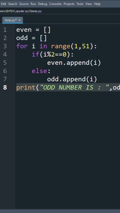 Find Odd even number in 1 to 50 numbers #python #programming - YouTube