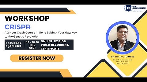 CRISPR Workshop conducted on 6 January 2024 by@bdglifesciences