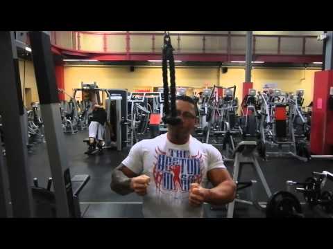 Lat pulldowns with a rope