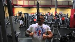 Lat pulldowns with a rope