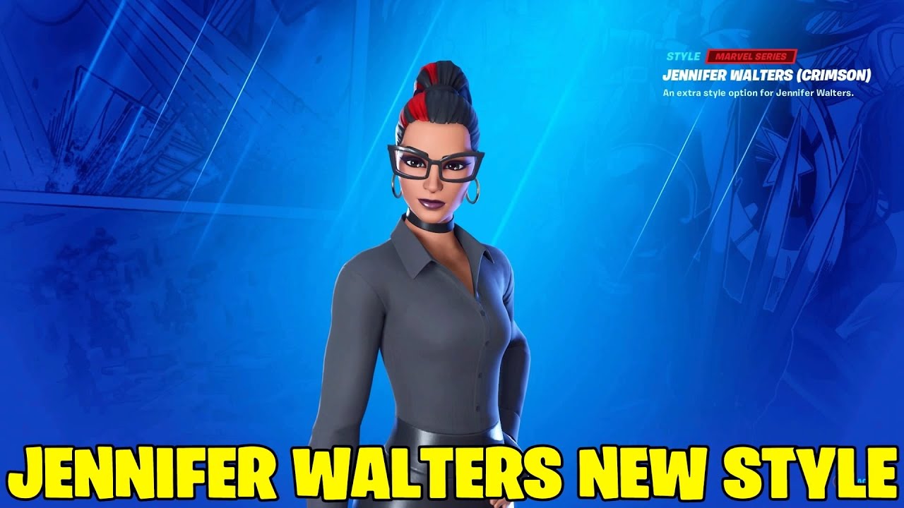 Fortnite Jennifer walters skin new style.How to unlock Jennifer walters new style.Crimson YouTube