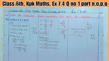 Class 6th kpk maths Ex 7.4 Q no 1 part n || Class 6th kpk maths Ex 7.4 Q no 1 part o, p, q