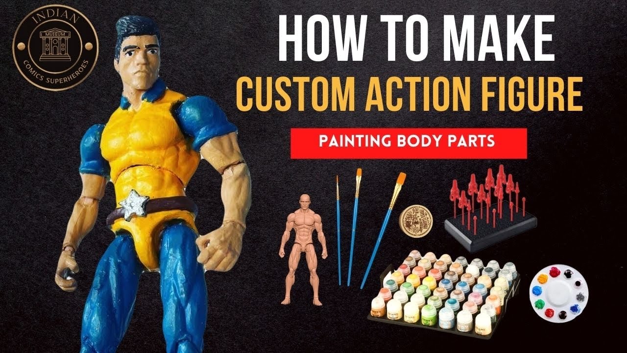 DIY Tutorial 5 - How to Make Custom Action Figure | Painting Body Parts | Super commando Dhruv