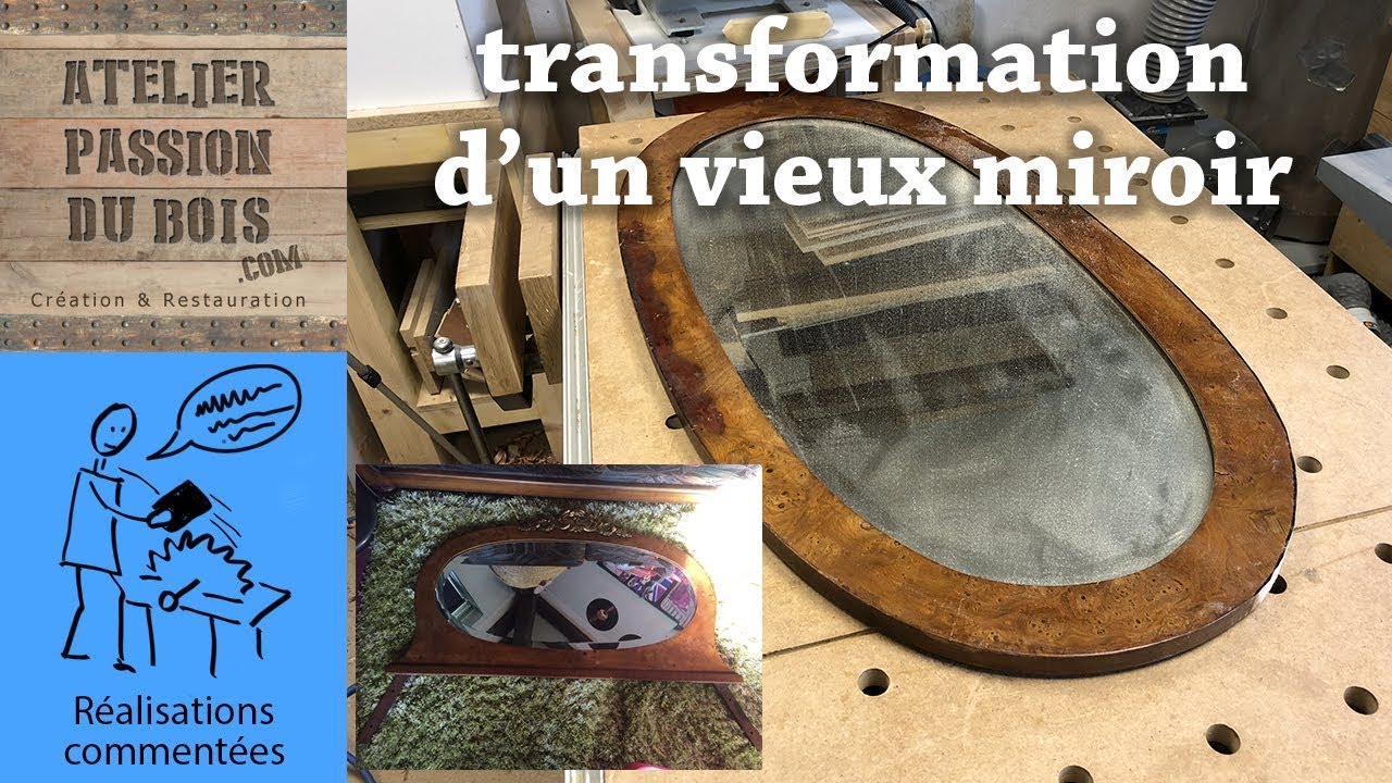 TRANSFORMATION & RENOVATION D'UN VIEUX MIROIR - YouTube