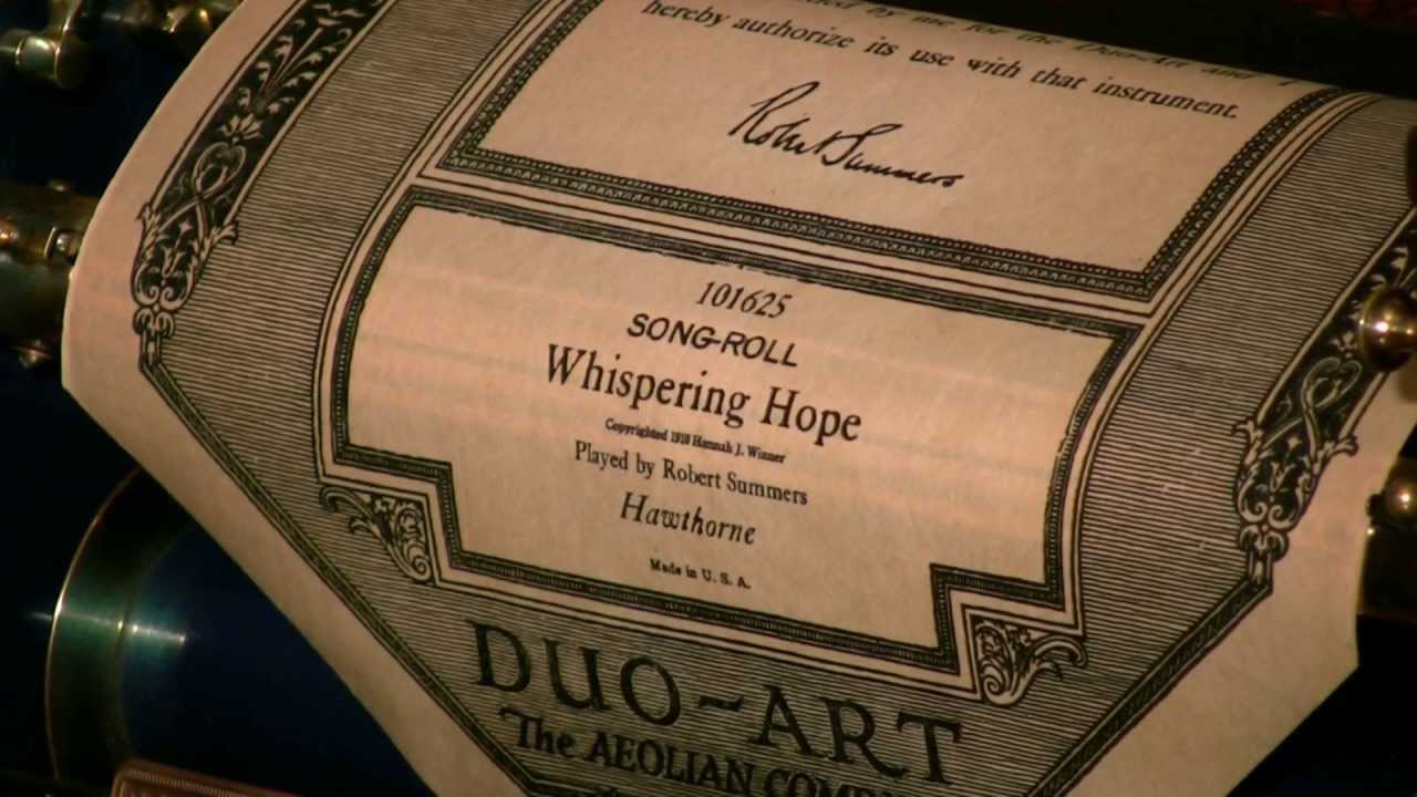Whispering Hope - Summers - Duo-Art - YouTube