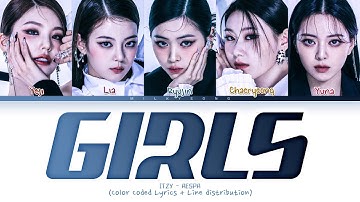 How would ITZY sing ‘GIRLS’ (AESPA) | Color Coded Lyrics + Line distribution