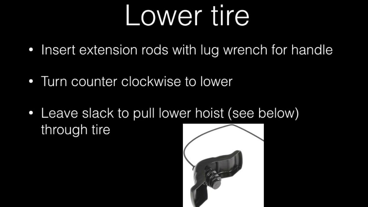 Ford Easy steps to Lower a F150 Truck Spare Tire - YouTube