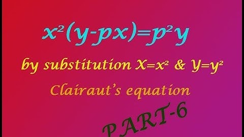 VTU Engineering Maths 2 Clairaut