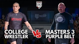 College Wrestler vs MASTERS 3 BJJ Purple Belt | Filiberto Diaz vs Ryan Beyers