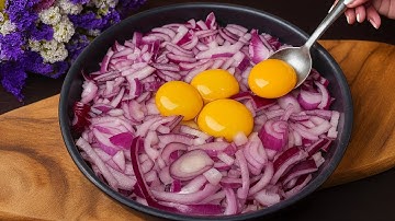 Onions with eggs taste better than meat! Have you tried this quick recipe?
