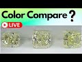 natural yellow🟡 diamond , live color compare