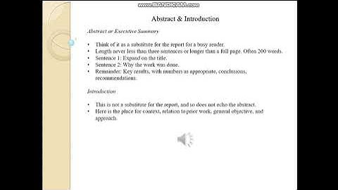 Technical Report Writing, Thesis Format part 5.