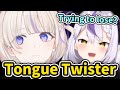 Hajime battles with laplus at tongue twister the result is totally unexpectedhololiveeng sub