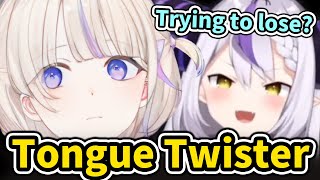 Hajime battles with Laplus at Tongue Twister, the result is totally unexpected【Hololive/Eng sub】