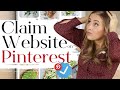 How to Claim a Website on Pinterest TUTORIAL (2022) // Easy Beginner Tutorial to Verify your Blog