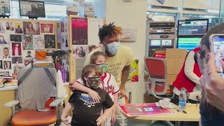Braves outfielder Ronald Acuna visit CHOA