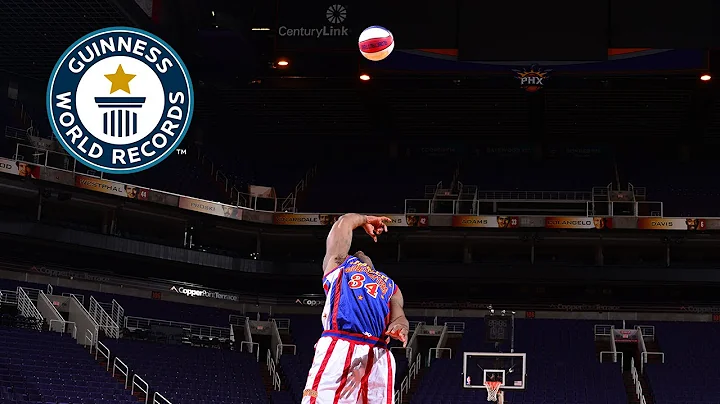 Guinness World Records Day 2014 - Longest backwards basketball shot