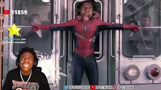 ISHOWSPEED REACT TO HIMSELF BECAME A SPIDY (1,2,3) ALL PART'S