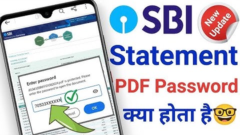 How To Open SBI Statement Pdf Password | SBI Bank Statement Pdf Password |SBI Statement PDF Password