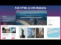 How to Create a Fully Responsive Travel Website Using HTML and CSS from Scratch