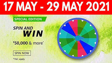 Amazon Special Edition Spin and Win Quiz Answers today | Amazon Daily Quiz Answers Today | RS 50,000